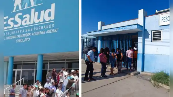 Chiclayo: decenas de asegurados forman colas en los exteriores de EsSalud