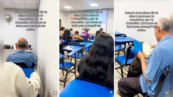 Adulto mayor en Perú va a su primer día de clases en universidad e inspira a jóvenes: “Nunca es tarde”