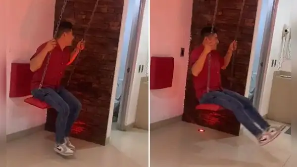 Joven va a hotel y descubre que hay un columpio dentro de la habitación: “Bien raro”