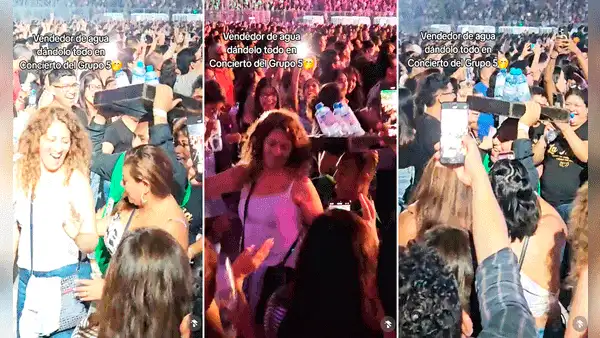 Grupo 5 en Estadio Nacional: vendedor de agua saca los pasos prohibidos a ritmo de ‘La culebrítica’