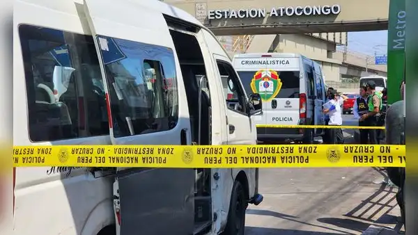 SJM: balean a chofer de combi frente a la estación Atocongo de la Línea 1 del Metro de Lima