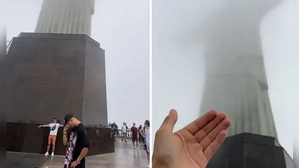 Peruano decepcionado tras conocer el Cristo Redentor cubierto de neblina: “Mis ahorros”
