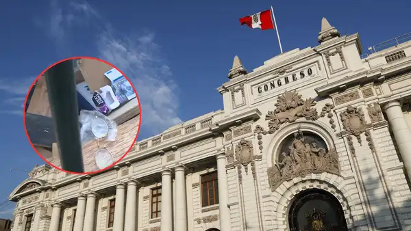 Desde pañales hasta restos de comida: aparecen bolsas de basura en la fachada del Congreso