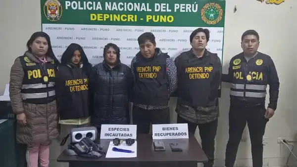 Puno: PNP captura banda delincuencial que asaltaba estudiantes