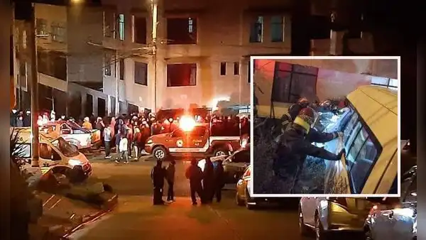 Padre e hijo mueren en Puno al estrellar combi nueva contra vivienda: adolescente conducía unidad