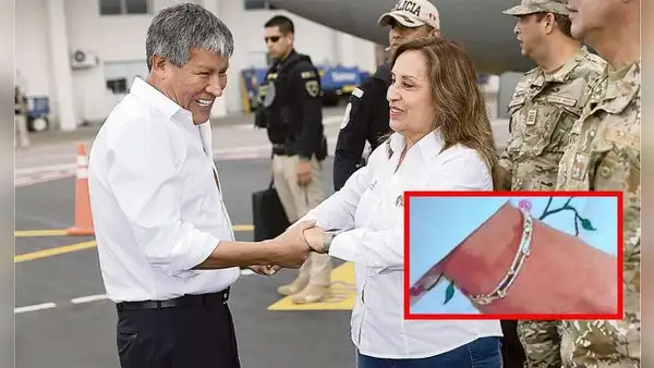 El día que Dina Boluarte aceptó una pulsera de lujo y firmó un decreto que benefició a Wilfredo Oscorima