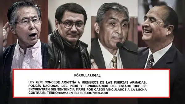 Plantean amnistía para Fujimori, Montesinos y miembros del grupo Colina