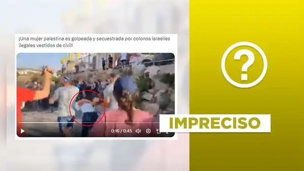 Video no muestra agresión a mujer palestina por colonos israelíes en 2024