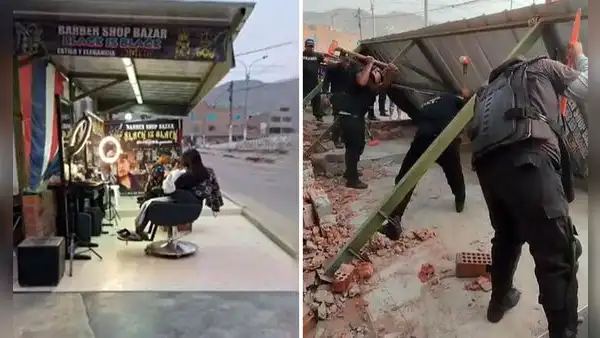 Barbería invadió vereda en San Juan de Lurigancho: tenía losetas y techo de calamina