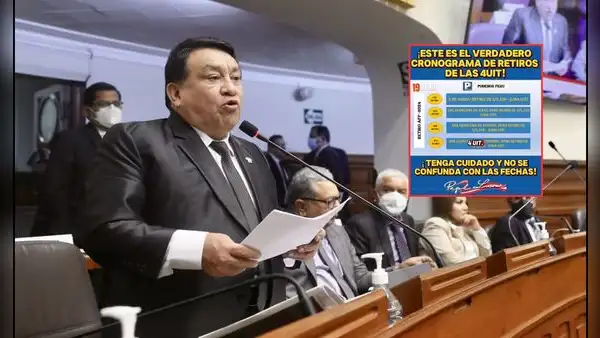 Así sería el cronograma de retiro AFP para desembolso de hasta 4UIT, según José Luna
