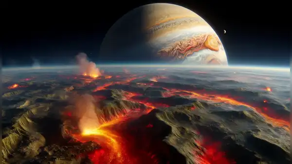 El lugar del espacio donde están los volcanes activos tan antiguos como el Sol, según la NASA