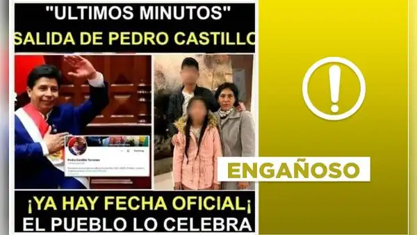 Post de "fecha oficial" para la salida de Pedro Castillo de prisión es engañoso