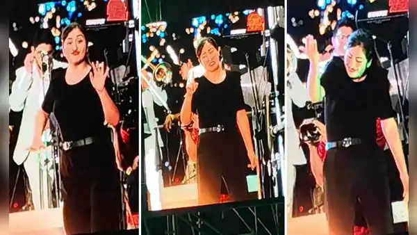 Intérprete de lengua de señas la rompió en concierto de Armonía 10: "Cumbia con inclusión"