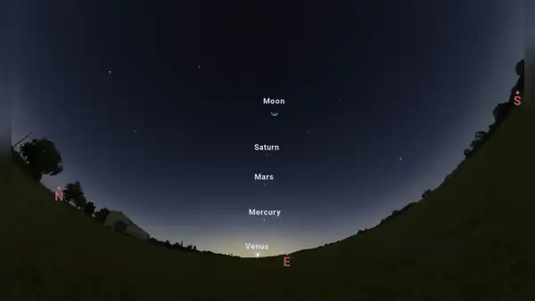 La Luna y 4 planetas formarán una 'escalera en el cielo' hacia el amanecer del 2 de mayo
