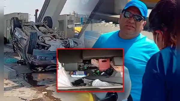 Alcalde de Puente Piedra volcó su camioneta en la Panamericana Norte y se fugó en ambulancia