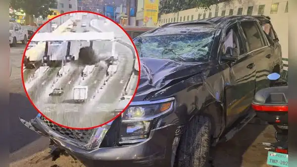 Así fue el preciso momento en que el alcalde de Puente Piedra chocó su camioneta en la Panamericana Norte