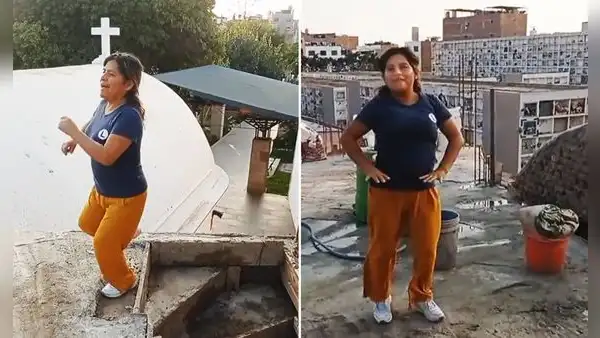 Peruana celebra la construcción de su casa cerca a cementerio y comentan: “Con vista al más allá”