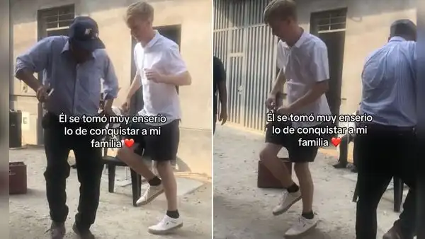 Extranjero se enamoró de peruana y bailó huayno para sorprender a sus suegros: “Tiene ritmo”