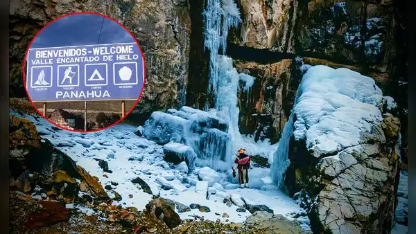 Cataratas congeladas de Panahua: ¿dónde queda y cómo llegar a esta maravilla de hielo?