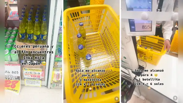 Peruana se emociona al encontrar INCA KOLA en tienda de Japón: “Es como encontrar oro líquido”