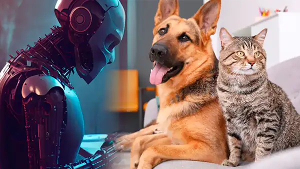 Así lucirían los perros y gatos en el año 2050, según la IA: algunos tendrían extremidades robóticas
