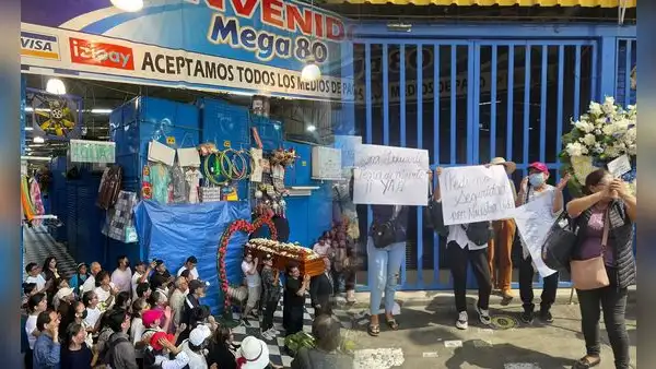 Comerciantes de Mega 80 en Comas protestan por amenazas de extorsión tras asesinato de su dirigente