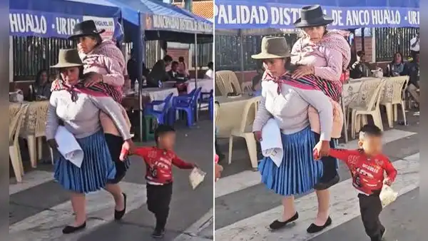 Peruana cargó en la espalda a su madre y conmovedora escena es viral: “Ahora me toca a mí cuidarte, mamá”