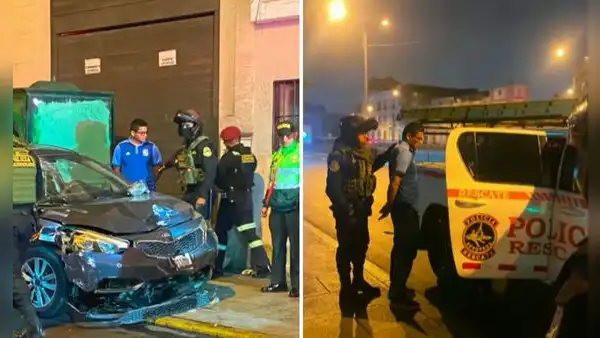 Cercado de Lima: chofer es detenido tras atropellar a dos policías y dos menores