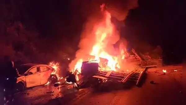 Choque múltiple de 5 vehículos en Carretera Central deja un fallecido en San Mateo de Huanchor