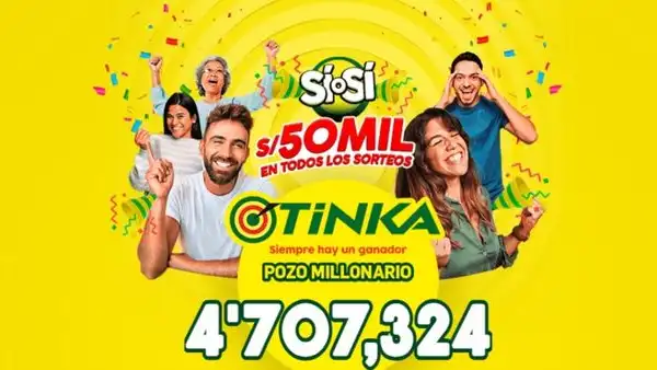 Lotería Tinka EN VIVO: revisa los números GANADORES HOY, domingo 12 de mayo, vía Intralot