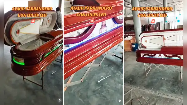 Emprendedor peruano fabrica ataúdes con luces LED y le dicen: “Para iluminar el camino al cielo”