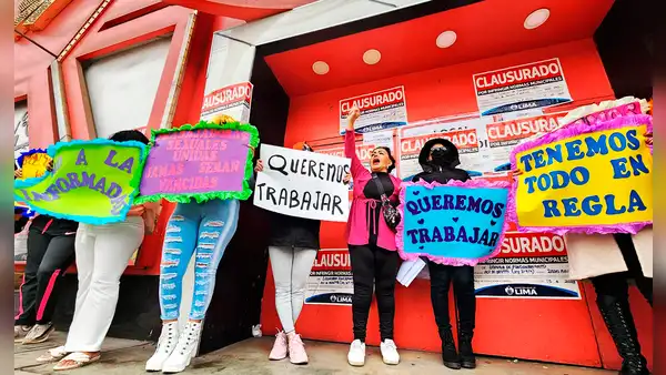 Trabajadoras sexuales protestan para reabrir Las Cucardas: "MML ha mentido que no tenemos licencia"