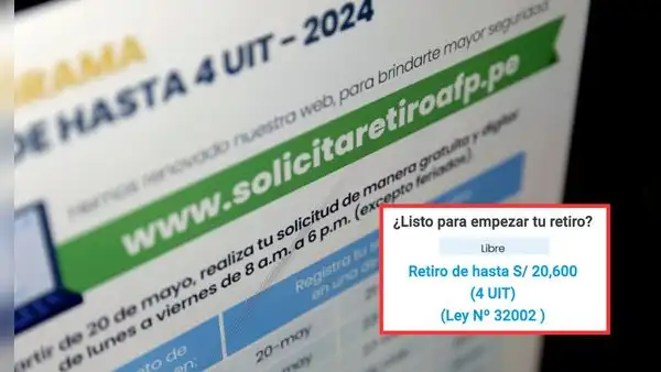 ¿No presentaste tu solicitud de RETIRO AFP a tiempo? Sigue estos pasos para solicitar hasta 4 UIT HOY según tu DNI