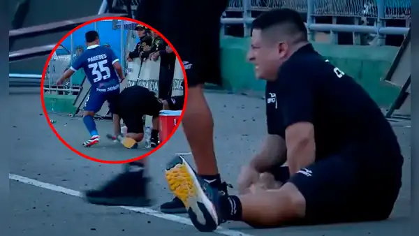 Jugador de Cienciano explota y patea a auxiliar de Unión Comercio por 'pisadita'