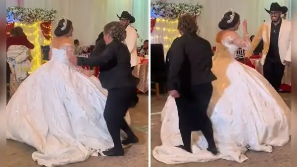 Mujer pisoteó el vestido de novia de su sobrina y usuarios enfurecen: “Fue totalmente intencional”