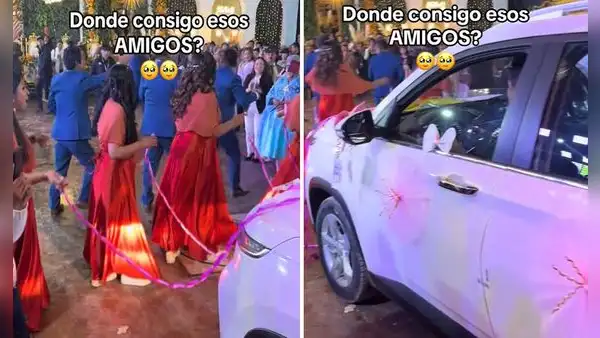 Amigos regalan camioneta a recién casados en emotiva boda de Juliaca: "Los incondicionales"