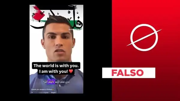 Cristiano Ronaldo no emitió mensaje de apoyo a los niños de Gaza: el video está adulterado