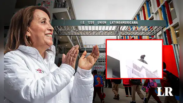 Dina Boluarte inaugura colegio y lleva francotiradores como parte de su seguridad