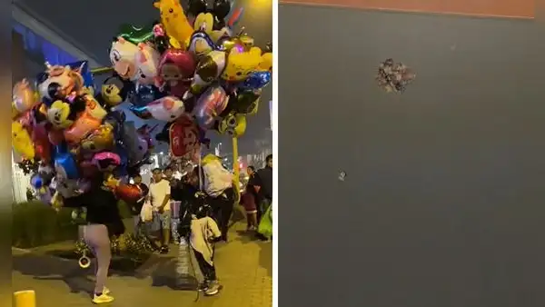 Captan discusión entre mujeres que venden globos en SJL y usuarios bromean: “Pelea global”