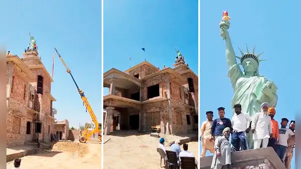 Hombre se vuelve viral al construir su propia Estatua de la Libertad tras negarle la visa para EE. UU.