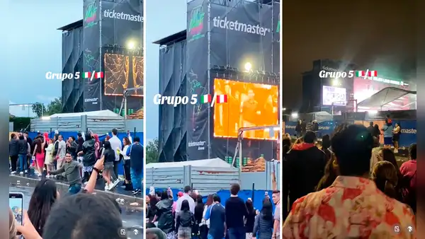 Peruanos en Italia no logran ingresar al concierto del Grupo 5, pero ven el show en pantallas gigantes, ¡y gratis!