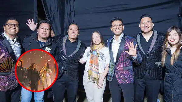 Integrantes de ‘Corazón Serrano’ sorprenden a fans del ‘Grupo 5’ al compartir escenario en show