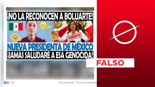 Claudia Sheinbaum no declaró en alusión a Dina Boluarte: "¡Jamás saludaré a esa genocida!"