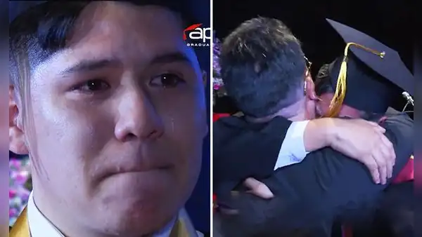 Alumno de la UNMSM fue sorprendido en su graduación por su PADRE que llegó desde España: “Lloramos todos”