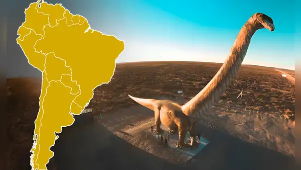 El país de Sudamérica que cuenta con el monumento al dinosaurio más grande del mundo: pesa 15 toneladas