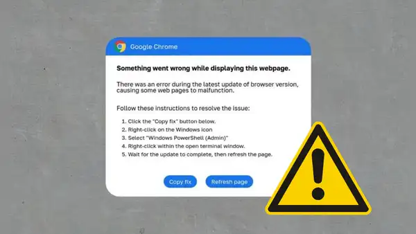 'Algo salió mal': Conoce todo sobre la nueva estafa de Google Chrome que instala malware en PCs