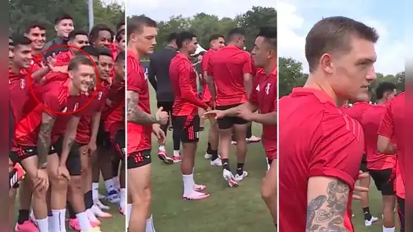 Oliver Sonne 'parchó' a Christian Cueva tras recibir un lapo en el entrenamiento de la selección
