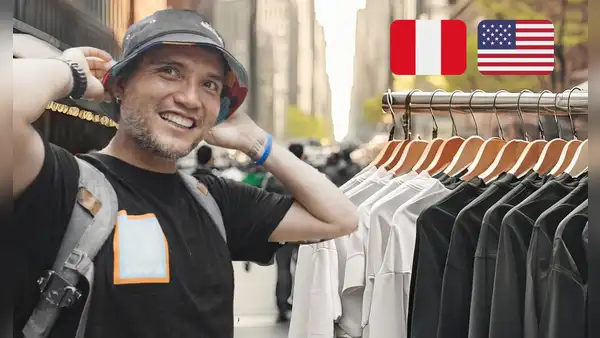 Joven peruano abre una tienda de ropa callejera en Nueva York: colocó un colgador en plena calle del Times Square