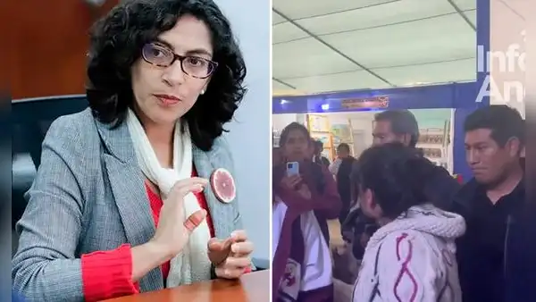 Leslie Urteaga fue rechazada por ciudadanos en Huancayo: “Ministra de la dictadura”