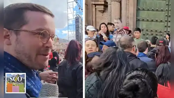 Alejandro Cavero evitó responder a periodista cusqueño por rechazo de ciudadanos durante el Inti Raymi